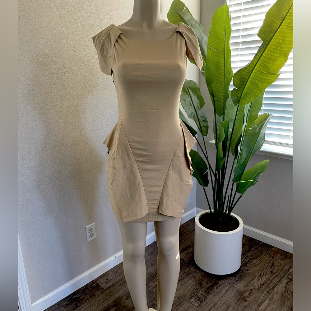 Peplum mini dress